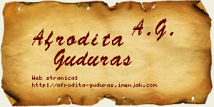 Afrodita Guduraš vizit kartica